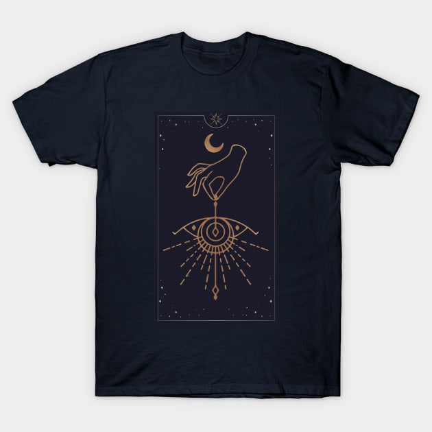 Moon - Hand- Esoteric eye T-Shirt by Obey Yourself Now